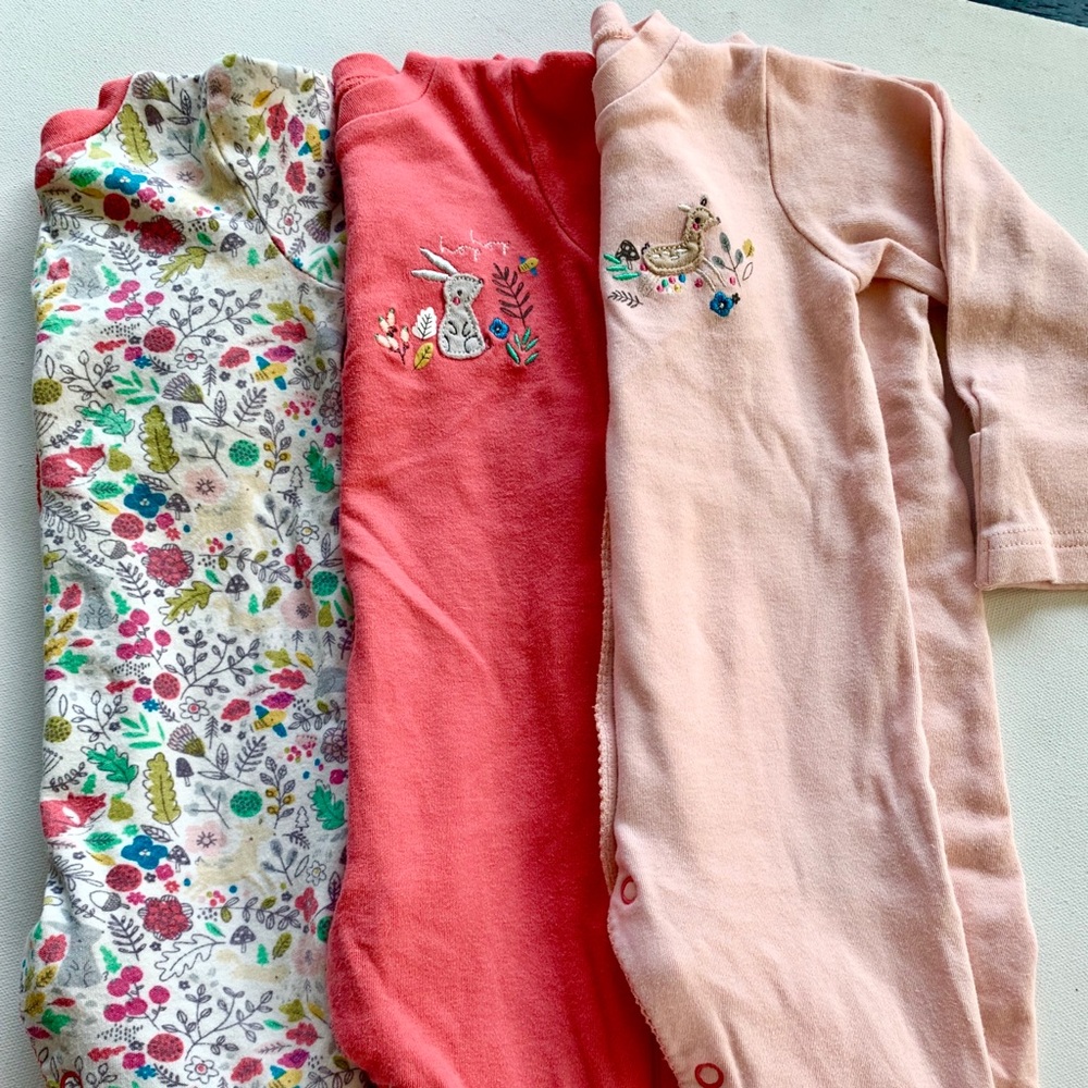 Footless snap bodysuits